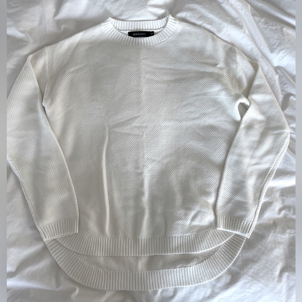 White oversized sweater